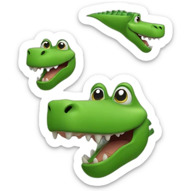 goofy dinosaur with nose like an alligator sticker