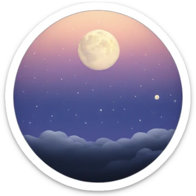 night-sky-with-moon sticker