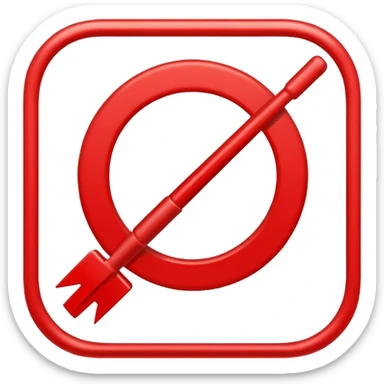 Strike through symbol sticker