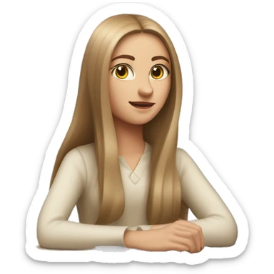 white girl with light brown straight long hair and apple laptop sat next to brown girl with long dark and a candle on the desk sticker