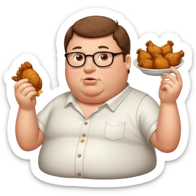 can you do  Peter Griffin stand and eat chicken thighs sticker