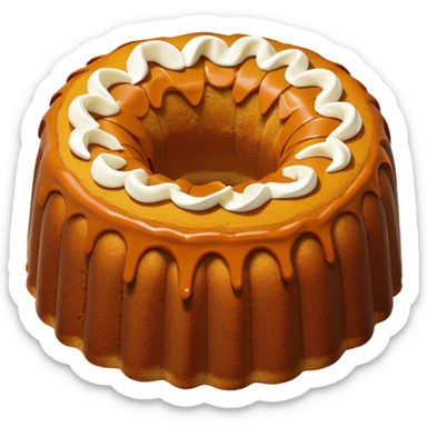 Pumpkin pie style Bundt cake sticker