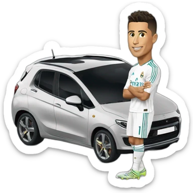 Ronaldo qui fait c est devoire avec un c1hier sticker