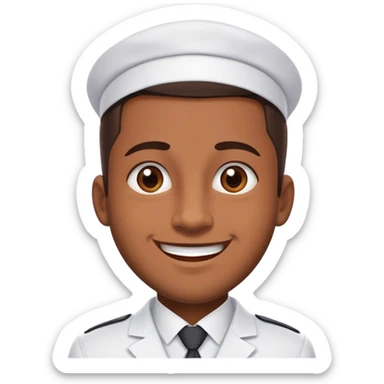 An emoji of a punched guy which is in the hotel happy
 sticker
