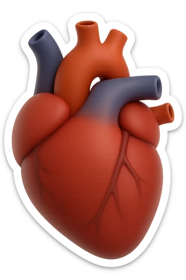 emoji 3d stile iphone di cuore anatomico umano sticker