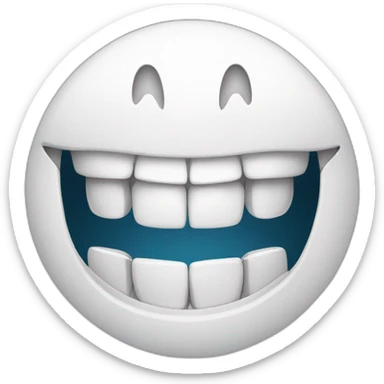 smile-emoji-with hyper realistic teeth sticker
