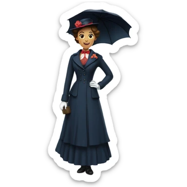 full-length Mary Poppins sticker