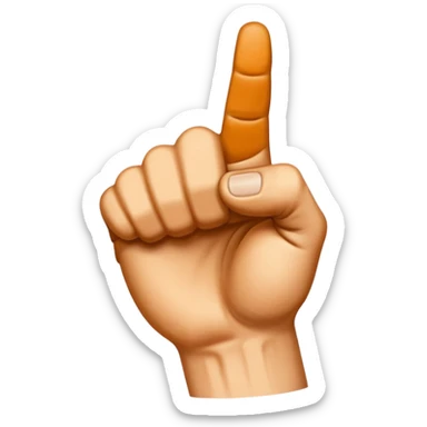 Backside of the Fist with the pointer finger knuckle up sticker