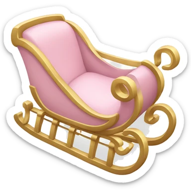 light pink sleigh sticker