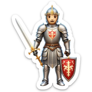 Clash of Clans aesthetic Cheerful Knight Portrait Emoji, With a radiant smile and an upright, confident stance, featuring an elegantly armored figure with intricate detailing and shining accents, his face in a natural skin tone, Simplified yet expressive features, highly detailed, glowing with a soft, luminous aura, high shine, upbeat and noble, stylized with an air of classic medieval heroism, soft glowing outline, capturing the essence of a cheerful knight ready to embark on legendary adventures! sticker