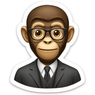 university professor monkey sticker