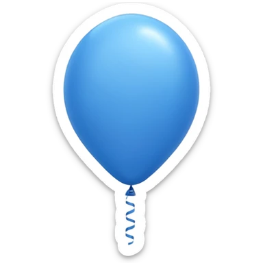 balão azul sticker