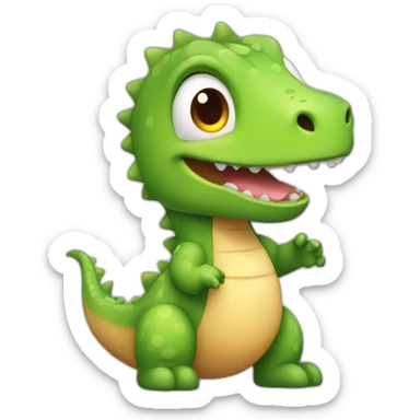 Cute dino sticker