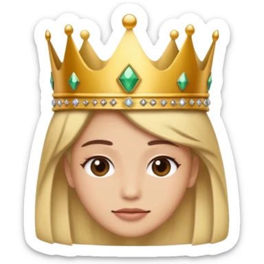 “Keep the 😌 emoji exactly the same, no edits, no human features. Just place the 👑 crown above it.” sticker