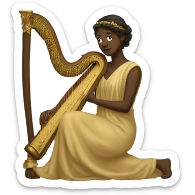 Sappho playing the harp sticker