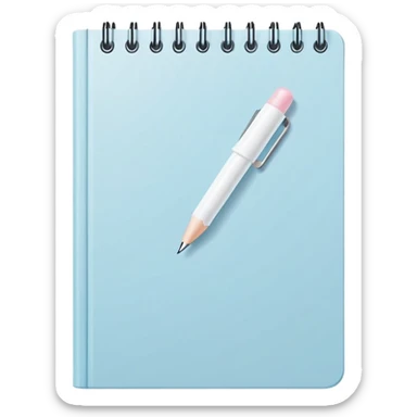 pastel blue bullet journal dot and a white tick in the middle sticker