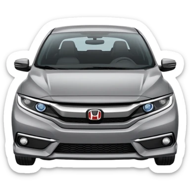Make an emoji of a 2024 Honda civic with a grey exterior with no added color  sticker