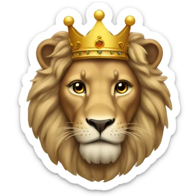 crowned lion sticker