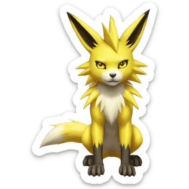 Renamon-Jolteon-Zeraora full body sticker