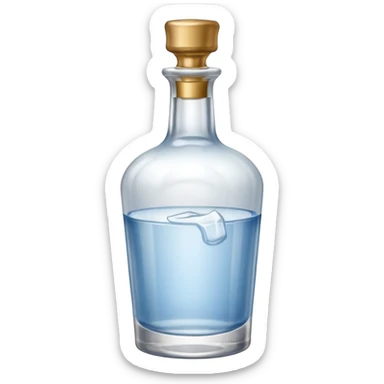 A bottle of vodka emoji with a handle and a knocker and a different color. sticker