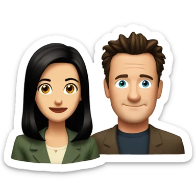 Monica Geller and Chandler Bing sticker