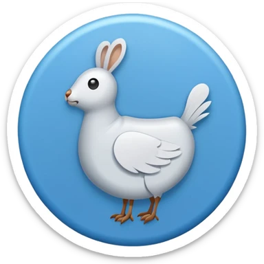 A white tick on blue circle sticker