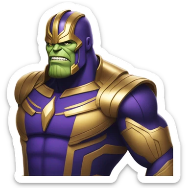 Thanos in spandex  sticker