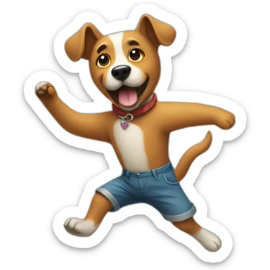 Dancing-dog sticker