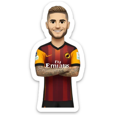 Mauro Icardi with Galatasaray jersey sticker