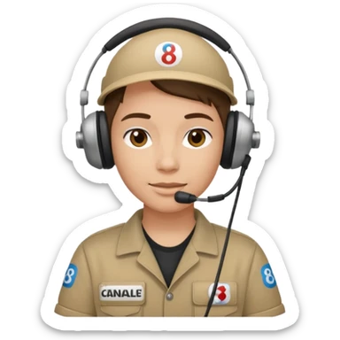 genera un logo da mettere come profilo su watsapp contenente come argomento un peratore di stazione radioamatore con sigla R20 facente parte del CANALE 8. Il logo deve essere ben fatto e ben definito con accenno anche al canale di appartenenza CANALE 8 sticker