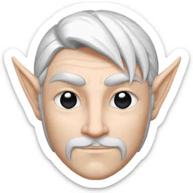 Elfos dnd estilo blanco y negro dibujo sticker