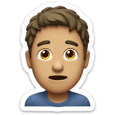 a person reluctant to do any change in his live , very upset sticker