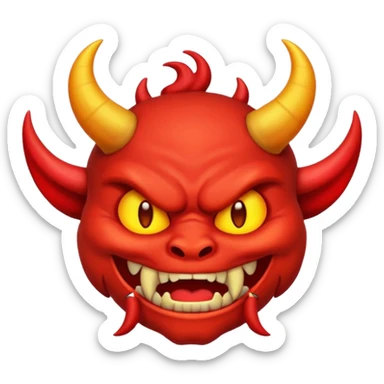 tạo cho tôi emoji demon màu tím sticker