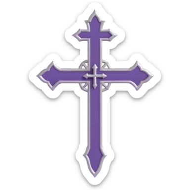 black pink goth cross  sticker
