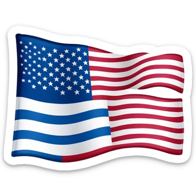 USA flag in Finland flag sticker