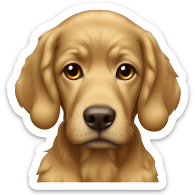 lighter colored golden double with brown eyes sticker