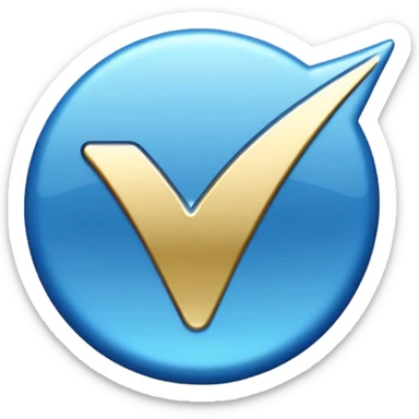 Verified blue tick sticker