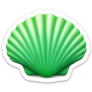 Green seashell sticker