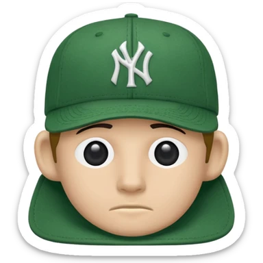 new york Yankee green cap sticker
