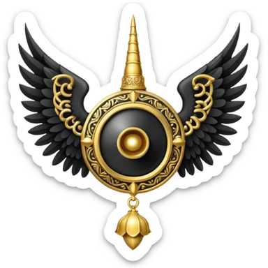 Holy Emblem with black wings and horn sticker