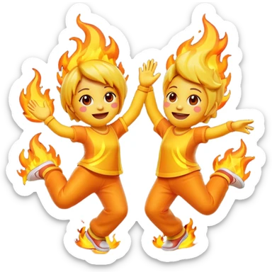 A photograph of a high-quality 3D 🔥👙💃 emoji  sticker