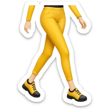 walking emoji but legs are blacked out sticker