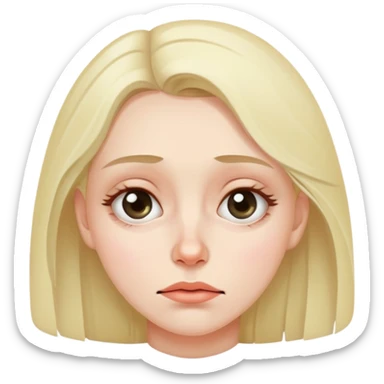 tired woman with dark circles under eyes sticker