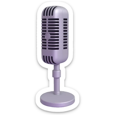 old microphone sticker