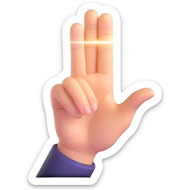 mystical finger pointing outward with a bright magical beam at the fingertip, no text sticker