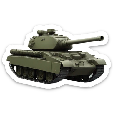 Russian tank 1990 in profile sticker