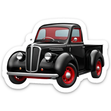 Darth Vader driving a 1951 Jowett Bradford pickup hot rod concept  sticker