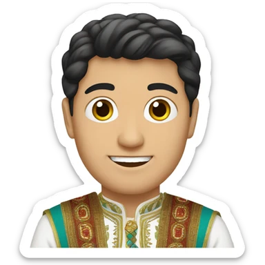 Turkmen man in national clothes  sticker