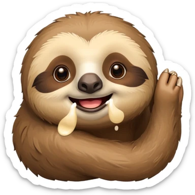 Perezoso que se esté riendo sticker