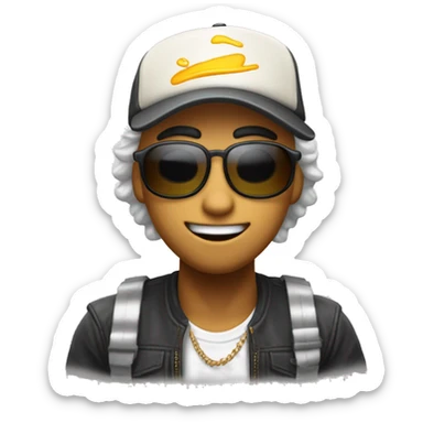 Creame un emojie persona con gorra dibujo w que se llame westcol sticker